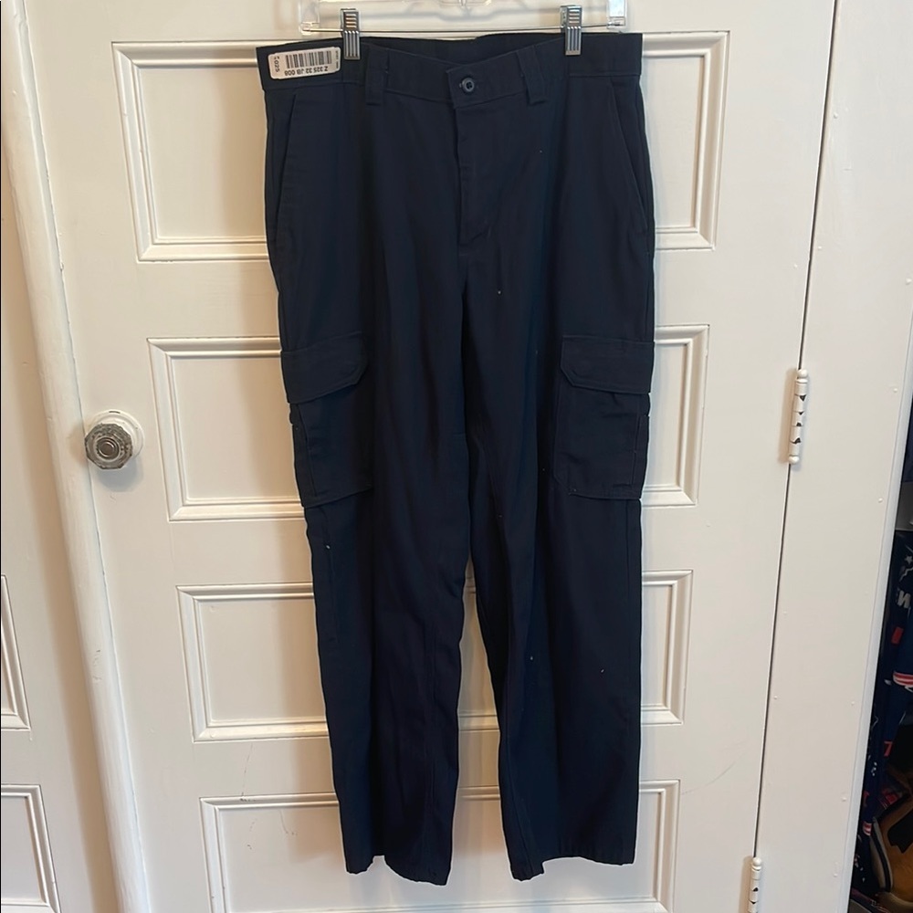 Wrangler Blue Cargo Pants Straight-Leg Design